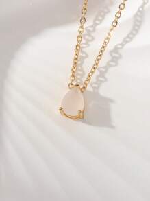 1件定制诞生石项链，水滴形宝石个性化生日礼物，母亲节礼物 - 彩色 - 查看 18