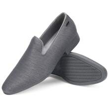 Mens Loafers Dress Shoes Slip On Driving Shoes Tuxedo Suit Shoes - 銀色 - 查看 3