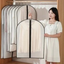 1 Stück/3 Stücke/5 Stücke Kleidung Aufbewahrungshülle durchsichtig, Hochzeitskleid-Hülle Anzug Mantel Aufbewahrungstasche mit Reißverschluss vollständig geschlossen - Verschiedenfarbig - Übersicht 6