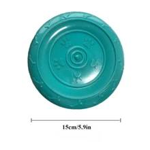 1 pieza Disco de juguete interactivo de silicona para entrenamiento de perros, de goma suave, fácil de atrapar, compañero volador divertido, perfecto para jugar al aire libre y para sesiones de entrenamiento interactivo - Multicolor - Ver 7