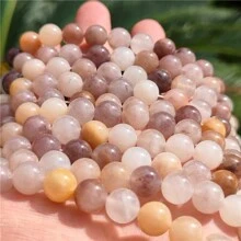 1 串 4-16 毫米时尚 AAAAA 天然宝石水晶玉散珠 - 真实、光滑、圆形宝石，手工 DIY 女士手链和配饰 - 散珠可实现最大限度的创意自由，打造独特的配饰钥匙扣首饰配饰，可作为女士礼物。 - 紫羅蘭圓珠 - 查看 1