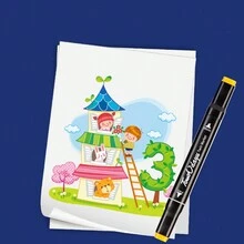 80/60/48/36/24 Colores Plumones Punta Doble ,multicolores  Marcador Para Pintar Diseño,Rotuladores Punta Pincel para Niños  y Adultos ,kit de marcadore para escolar - 48 - Ver 5