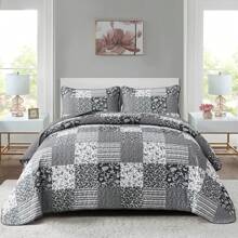 3 Pieces Black Grey Boho Queen King California King Size Reversible Bedspread Coverlet Set For All Season Soft Microfiber Bedding Set Pillowcase,Home Bed Room Decor, Christmas Day Gifts
