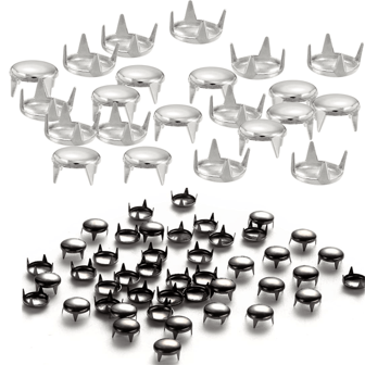 50pcs 5mm/10mm Round Dome DIY Leathercraft Metal Punk Spikes Studs Spots Nailheads Round Dome Stud Earrings Metal Claw Beads Nailhead Punk Rivets For Clothing Accessories Cone Spikes, Tree Spikes Studs Spike Rivetsfor Clothing Accessories  For Clothing Craft For Leathercrafts DIY Craft Cool Rivets Punk Footwear, Clothing, Bags, Punk And Goth Fashion Accessory Decorative Tacks Studs For Clothing Bag Leather Shoes Punk Rock Jewelry Craft