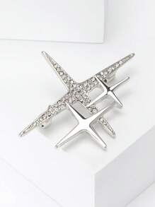 1pc Fashionable Metal Starburst Brooch, Suitable For Daily Wear By Women