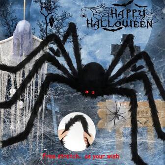 30 - 200cm Black Spider Halloween Spider Terror Party Decoration Props, Outdoor Huge Spider Decoration