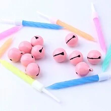 20/40 Chiếc Chuông Nhiều Màu Sắc DIY Phụ Kiện Trang Sức Thú Cưng Chuông Widget Móc Khóa Mặt Dây Chuyền Trang Trí Giáng Sinh Quyến Rũ (Màu Ngẫu Nhiên) - Nhiều màu - Xem 3