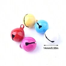 20/40 Chiếc Chuông Nhiều Màu Sắc DIY Phụ Kiện Trang Sức Thú Cưng Chuông Widget Móc Khóa Mặt Dây Chuyền Trang Trí Giáng Sinh Quyến Rũ (Màu Ngẫu Nhiên) - Nhiều màu - Xem 4