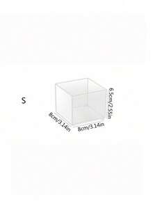 1pc  Transparent Plastic Square Vase, Hydroponic Plant Container For Home, Office, Dining Room Decor - Transparent - View 9