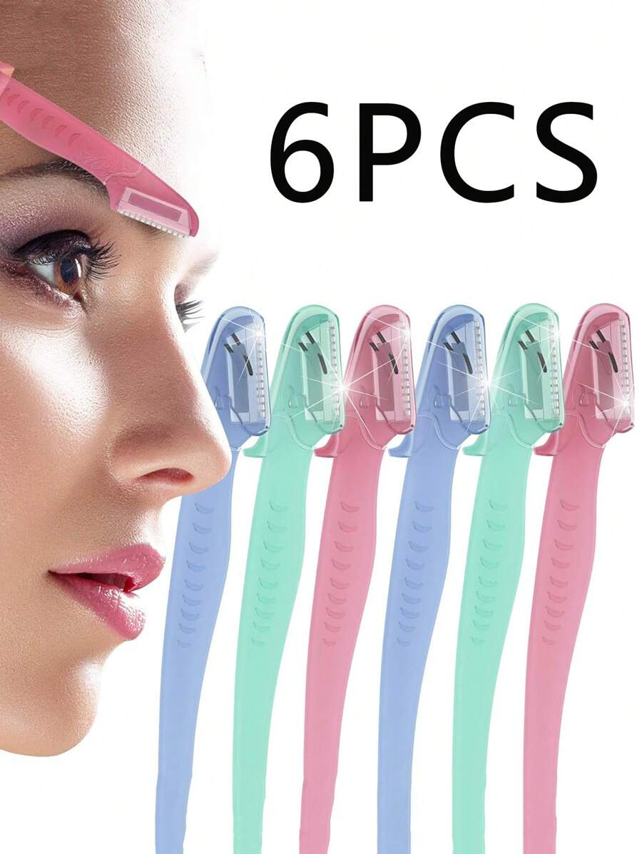 6pcs Precision Eyebrow Facial Hair Trimmer Disposable Razor Blade ...