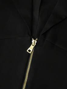 女士休闲日常拉链长袖西装外套