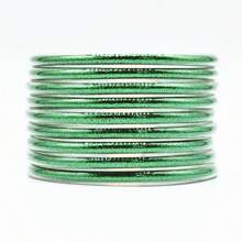 9 Stücke/Set glitzernde Jelly Armreifen für Frauen Armband, silbrige rosé-goldene Farben Armreife Armband