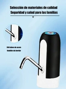 Dispensador de Automático de agua Recargable con Luz Led,Bomba De Cubo De Agua,Dispensador Eléctrico De Agua Mineral - Negro - Ver 7