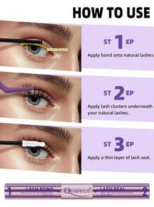 Lash Bond And Seal 10ML Bond And Seal Lash Glue Long Lasting Lash Cluster Glue Black Lash Bond DIY Lash Extension Bond And Seal For Beginner Eyelash Bond And Seallash Glue,Eyelash Glue