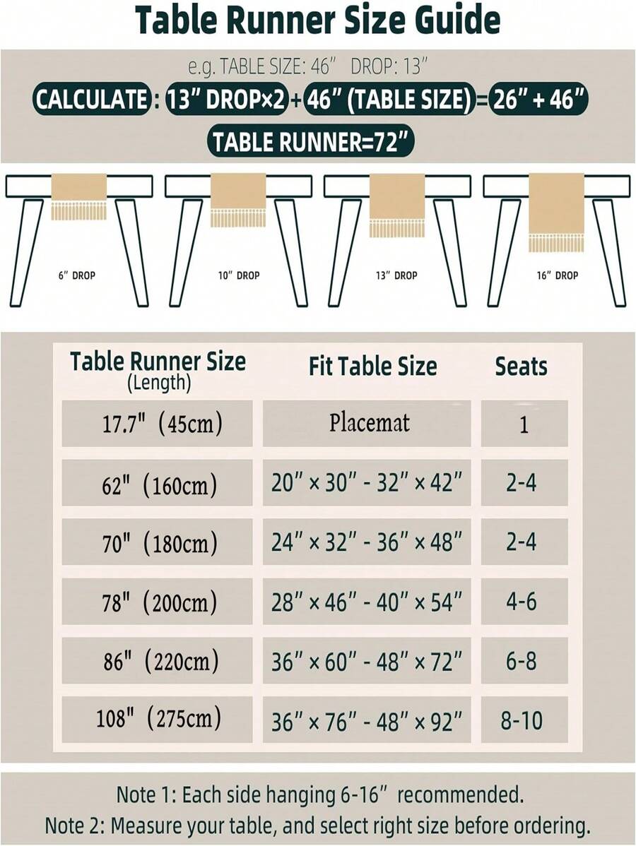 1pc CreamColor Boho Macrame Tassel Table Runner, Rustic Home Decor For