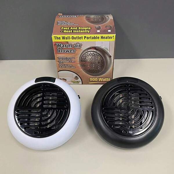 Mini Plug-In Electric Space Room Heater Adjustable Thermostat Personal Heater With Led Display For Office Dorm Room
