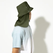 Sombrero de Legionario o Cazador con Capa de protección del Sol - Verde militar - Ver 3