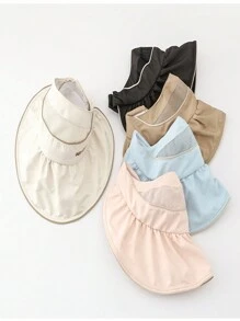 1 pieza Sombrero de sol de mujer transpirable de malla, sombrero de verano para deportes al aire libre, gorra de protección solar minimalista de unicolor
