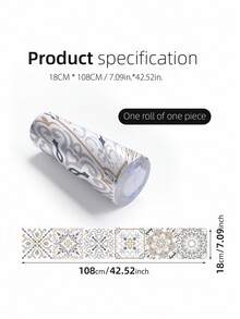 1set European Style Modern Decorative Self-Adhesive Stair Riser Stickers Residue-Free Wall Floor Stickers, 7.09*42.52 Inch,Renovation Stickers Peel Wall Panels,Wall Paper, Wallpapers,Spring Decoration Items Refresh Your Home,Rama Decoration Stickers - Multicolor - View 2