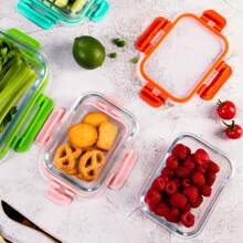 [20-Pieces]  High Borosilicate Glass Food Storage Containers Set, Glass Food Meal Prep Containers With Leakproof Airtight Lids, Perfect For Lunch, On The Go, Leftover, Kitchen Pantry Organizers And Storage - 藍綠 - 查看 7