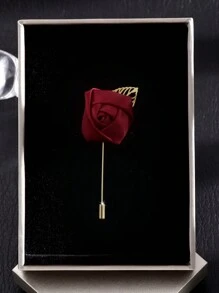 1 chiếc ghim cài áo vest nam hình hoa hồng cho chú rể và cô dâu phụ kiện cưới cổ điển (không có hộp) ngày lễ tình nhân, mẹ, mẹ, ngày của mẹ, quà tặng - Màu Đỏ Sâu - Xem 6