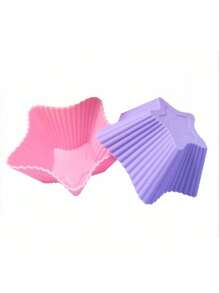6 Or 12 Silicone Cupcake Muffin Cake Molds Colorful Shapes 7 X 4.5 X 3.5 Cm - 彩色 - 查看 7