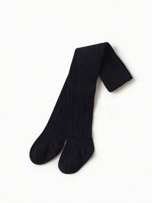 4pcs/Pack Infant & Toddler Solid Cable Knit Tights, Suitable For Year-Round Daily Wear - Multicolor - View 6