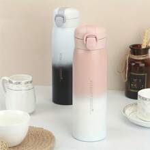 1pc Double-Wall Stainless Steel Insulated Water Bottle, Bounce Lid, Spout Mouth, Student Tumbler, Perfect Back-To-School Gift Back To School