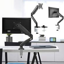 Articulated Table Arm Support For Monitor And TV, With Gas Spring, Removable VESA Support With Clamp And Base Up To 27 Inches. - màu đen - Xem 9