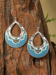 TopHanqi 1pair Vintage  Water Drop & Round Shape Pendant Earrings, Fashion Jewelry Accessory For Women, Suitable For Daily, Office, Party, Gift - Multicolor - View 16