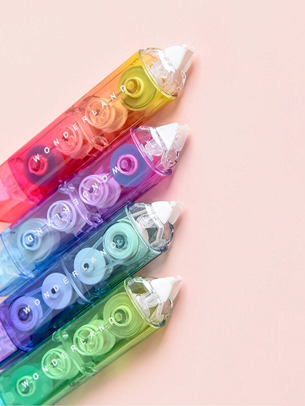 1pc Dual Tips Correction Tape And Glue Pen,2-In-1 Double Sided Adhesive Glue Tape For School Supplies,Back To School Essentials,Colorful Stationery,And Fun Office Accessories,Portable,Easy To Use,Office Essential For Correcting Mistakes,Handmade,Decorative Duct Tapes For Creative Journaling,Scrapbooking,Gift Wrappingstationery Essential,Process Tape For DIY Projects