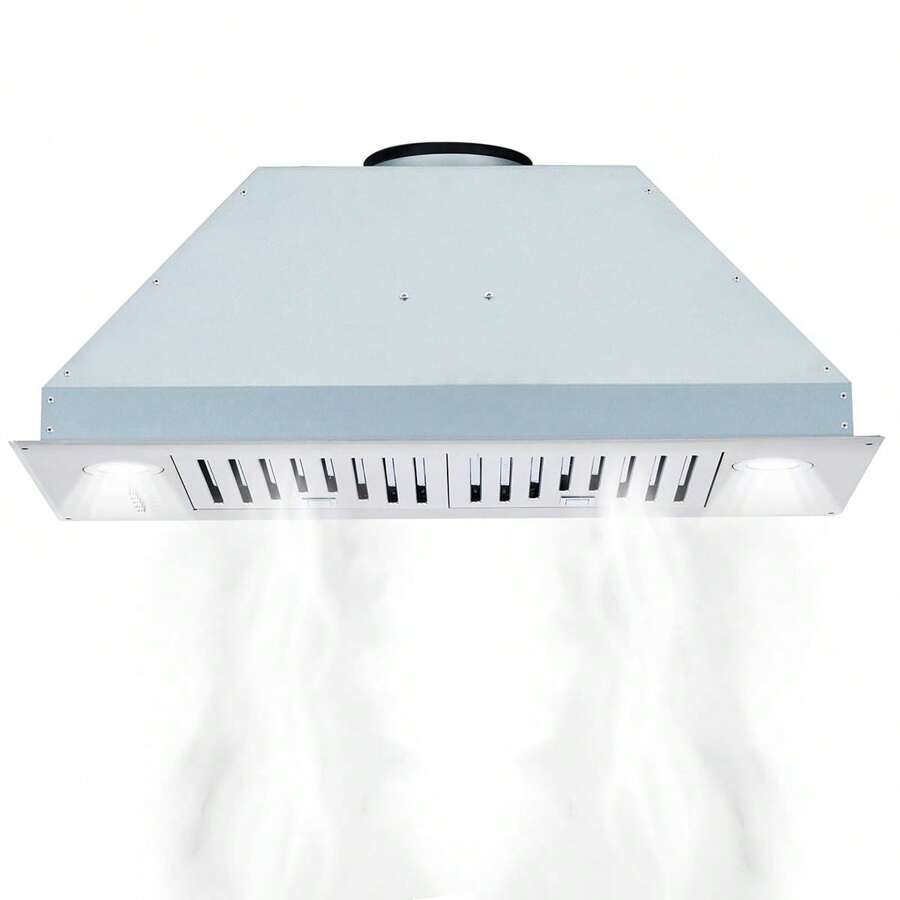 Range Hood, 30 Inch Stainless Steel BuiltIn Kitchen Hood, Ducted