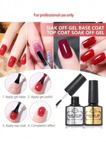 LULAA 17pcs Gel Nail Polish Set: Gel Polish, Soak Off Base Coat, No Wipe Top Coat, UV/LED Lamp, Nail File, Nail Tips, Crystal Nail File, Nail Brush - Salon Quality Manicure At Home, Great Gift For Her