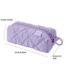 Large Capacity Simple Style Student Pencil Case Big Zipper Stationery Storage Bag Soft Pencil Pouch - one-size - View 6