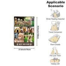 1pc Personalised Flannel Blanket With Multiple Photos, Customize Pet Photos,Cute Puppy Photo,HD Print Custom Photo Blanket, Commemorative Blanket, Great Holiday Gift