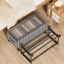 Scatola da sotto il letto con ruote e coperchio antipolvere trasparente, grande capacità per coperte, biancheria da letto, vestiti e forniture scolastiche/per insegnanti, decorazioni per festival, decorazioni per camera da letto, decorazioni per la casa, decorazioni per stanze, organizer per vestiti, pantaloni, scarpe, jeans, stivali, gonne, maglie bianche da donna, pantaloni neri da donna, abbigliamento invernale da donna, abiti