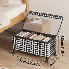 Scatola da sotto il letto con ruote e coperchio antipolvere trasparente, grande capacità per coperte, biancheria da letto, vestiti e forniture scolastiche/per insegnanti, decorazioni per festival, decorazioni per camera da letto, decorazioni per la casa, decorazioni per stanze, organizer per vestiti, pantaloni, scarpe, jeans, stivali, gonne, maglie bianche da donna, pantaloni neri da donna, abbigliamento invernale da donna, abiti