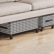Scatola da sotto il letto con ruote e coperchio antipolvere trasparente, grande capacità per coperte, biancheria da letto, vestiti e forniture scolastiche/per insegnanti, decorazioni per festival, decorazioni per camera da letto, decorazioni per la casa, decorazioni per stanze, organizer per vestiti, pantaloni, scarpe, jeans, stivali, gonne, maglie bianche da donna, pantaloni neri da donna, abbigliamento invernale da donna, abiti