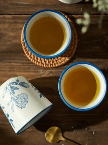 Juego de té de 5 piezas - Tetera estilo japonés pintada a mano, hervidor de agua frío, tetera con colores vivos para infusión, tazas de té de cerámica vintage rústica, set de té para regresar a la escuela