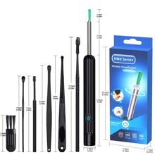NATFIRE NATFIRE Wireless Ear Cleaner Ear Spoon Set Of 8 Ear Wax Removal With Mini HD Camera Can Take Photo And Video WiFi Connection Visual Ear Pick With LED Lights  USB C Rechargeable Smart Visible Earwax Cleaning Tool Otoscope Soft Silicone Ear Spoon Ear Tips Replacement Ear Scope Endoscope Compatible With Iphone IPad Android Phone  Best Gift For Family And Boy Girl Friends,Bag,Organizer,Storage