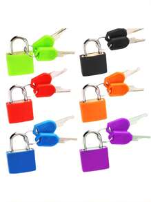 1/2/3/4/5/10/15/20pcs Mini Colorful Luggage Locks With Keys, Metal Padlock Suitable For Suitcase, Travel Bag, School, Gym, Classroom, Pairing Games, Backpack And More - Multicolor - View 3