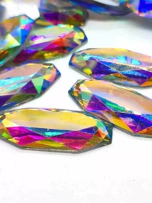 Asymmetrical Resin Chaton With Straight Base 15mm X 36mm W/100-Units - furtacor - Xem 2