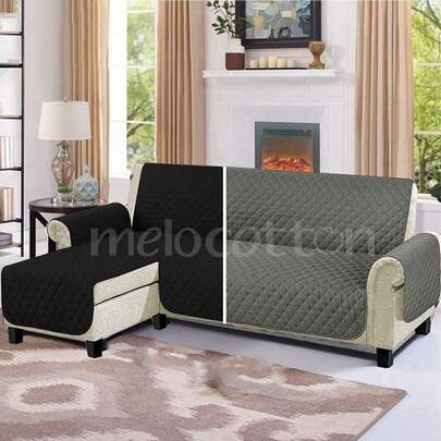 Funda para Sofá en Forma de "L", Se puede usar en ambas orientaciones -Izquierdo y Derecho , Doble Vista ,  Cubre y Protege Tus sillones de tus mascotas, polvo. Renueva tu sala sin gastar en una nueva