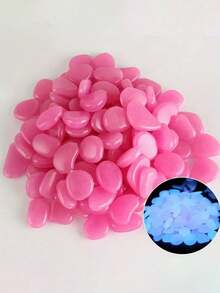 100 cái/túi, sỏi phát sáng trong bóng tối: Tạo ra một khu vườn huyền diệu, trang trí bể cá, cảnh quan hoặc trang trí đám cưới! (0,31*0,39 inch) - Màu tím - Xem 10