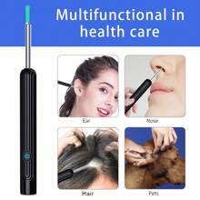 NATFIRE NATFIRE Wireless Ear Cleaner Ear Spoon Set Of 8 Ear Wax Removal With Mini HD Camera Can Take Photo And Video WiFi Connection Visual Ear Pick With LED Lights  USB C Rechargeable Smart Visible Earwax Cleaning Tool Otoscope Soft Silicone Ear Spoon Ear Tips Replacement Ear Scope Endoscope Compatible With Iphone IPad Android Phone  Best Gift For Family And Boy Girl Friends,Bag,Organizer,Storage