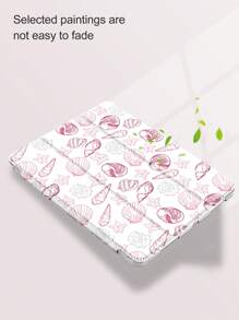 1 件可爱粉色波浪贝壳和海星图案硅胶防震平板电脑保护壳带铅笔槽，适用于华为、小米、iPad、三星 - 彩色 - 查看 3