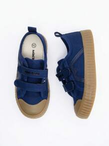 mini bala 男孩和女孩新款轻便透气防滑钩环鞋 - 藍色 - 查看 4
