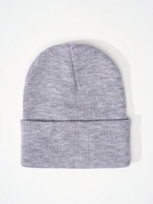 1pc Unisex Y2K Style Solid Color Knit Beanie Hat, Perfect For Casual Wear, Street Parties, Autumn & Winter Outdoor Activities, Warm & Windproof,School - Knitted Hat - View 42