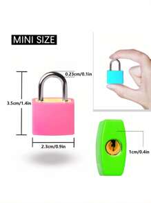 1/2/3/4/5/10/15/20pcs Mini Colorful Luggage Locks With Keys, Metal Padlock Suitable For Suitcase, Travel Bag, School, Gym, Classroom, Pairing Games, Backpack And More - Multicolor - View 9