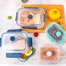 [10-PACK] High Borosilicate Glass Meal Prep Containers With Steam Vent, Food Storage Containers With Airtight Lids, For Home Kitchen Office Lunch Portion Control - Grey - View 10